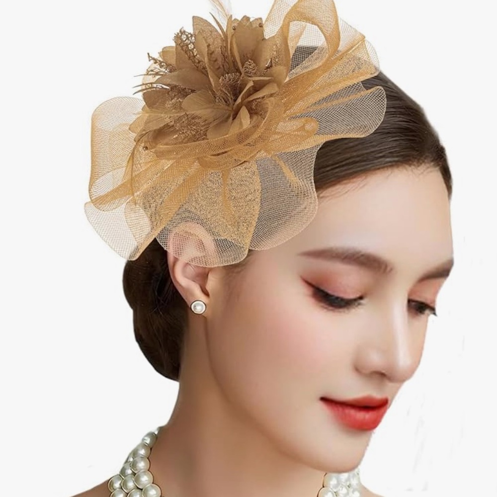 Elegant Brown Tea Party Hat